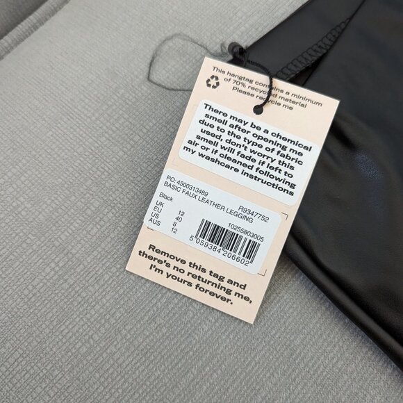 Faux Black Leather Leggings NEW!!! - Picture 2 of 3